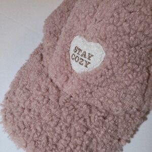 Home Free Stay Cozy Sherpa Baseball Cap Blush One Size